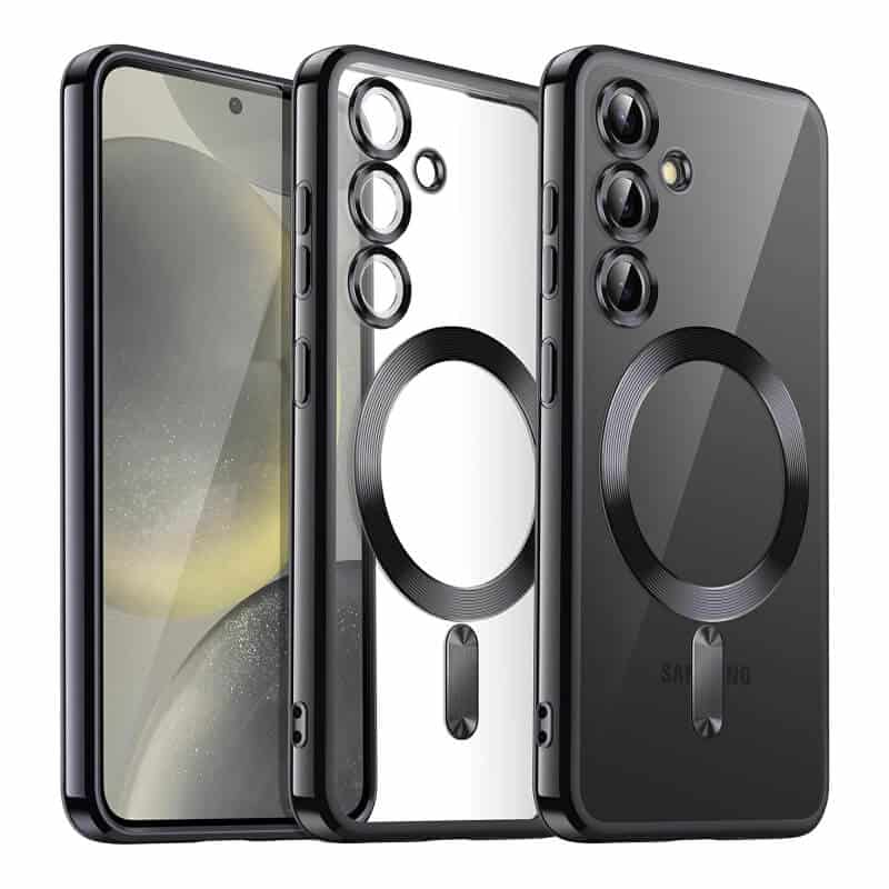 For Samsung Galaxy S24 S24FE, S24+ S24 Plus & S24 Ultra MagSafe Magnetic Case with HaloLock Shockproof Scratch Resistant Back Clear Protective Cover