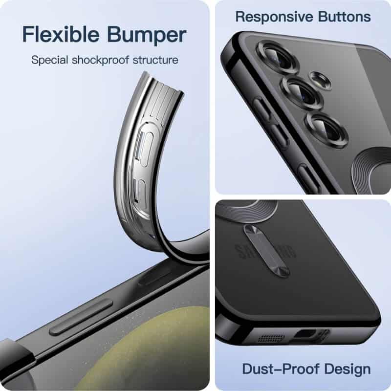 For Samsung Galaxy S24 S24FE, S24+ S24 Plus & S24 Ultra MagSafe Magnetic Case with HaloLock Shockproof Scratch Resistant Back Clear Protective Cover