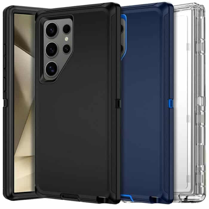 For Samsung Galaxy S24, S24+/S24 Plus & S24 Ultra Case Drop Resistant Defender Tradies Heavy Duty Rugged Shockproof Tough Cover