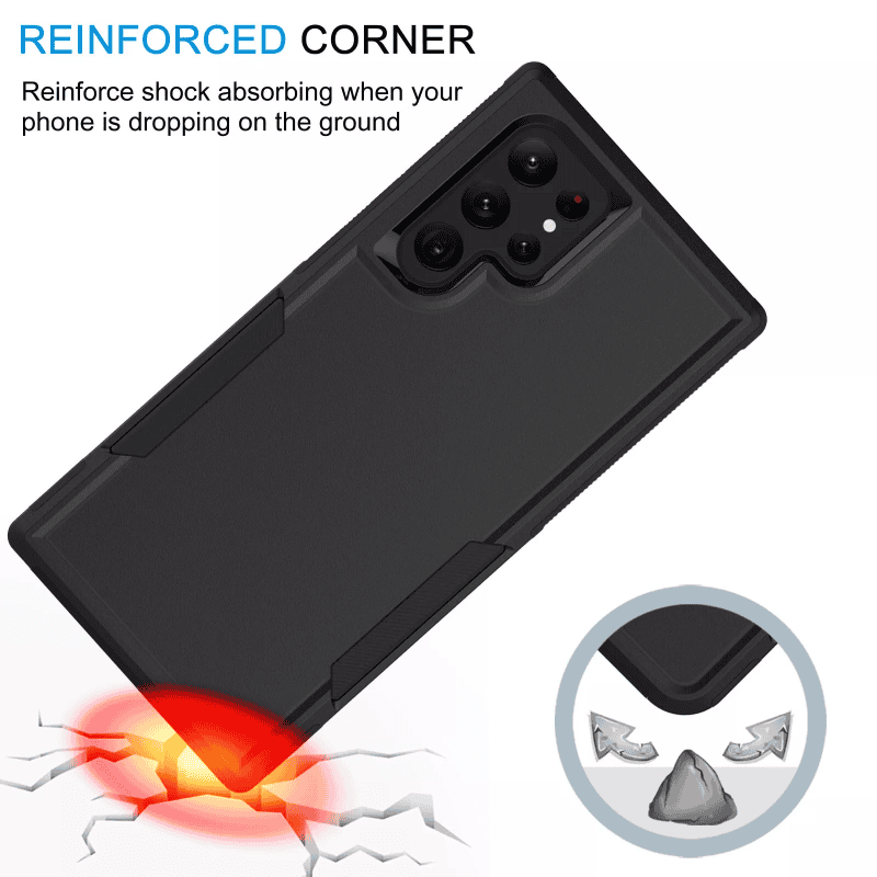 For Samsung Galaxy S24 S25 Ultra Plus 3in1 Case Drop Resistant Defender Tradies Hybrid Armor Heavy Duty Rugged Shockproof Tough Cover