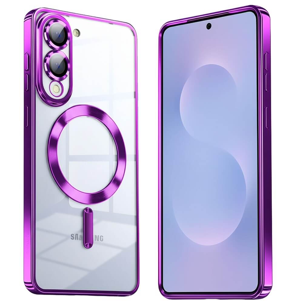 For Samsung Galaxy S24 S25 Ultra Plus FE Edge MagSafe Magnetic Case with HaloLock Shockproof Scratch Resistant Back Clear Protective Cover