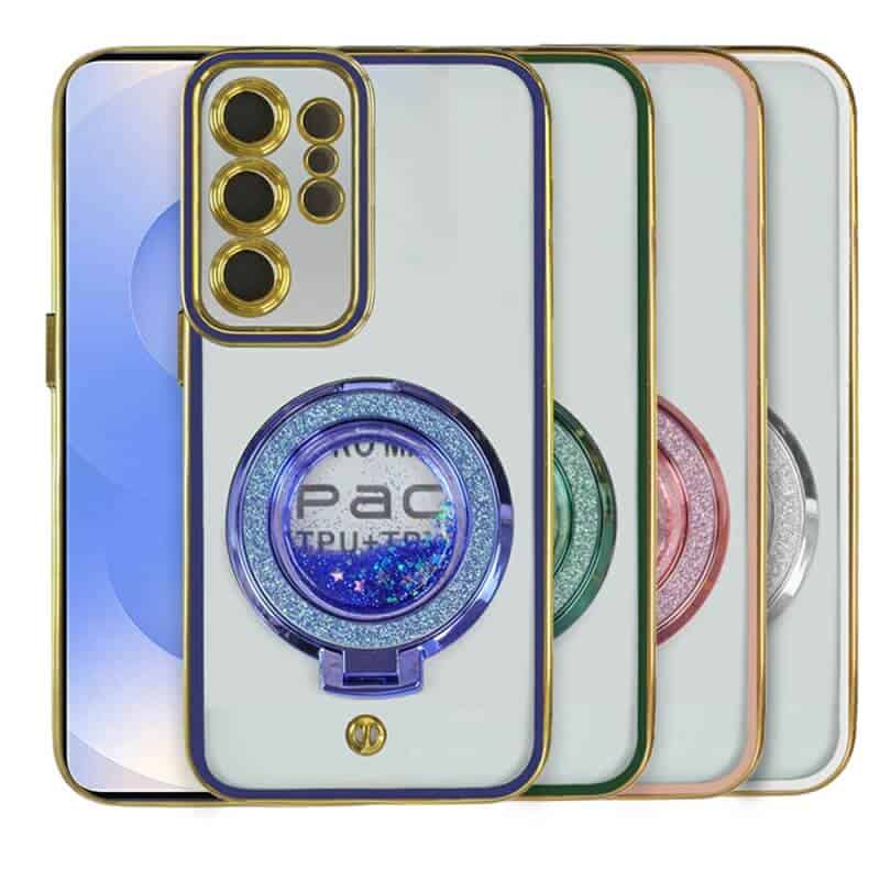 For Samsung Galaxy S24 S25 Ultra Plus Glitter Stand Case Shockproof Case Heavy Duty Protective Back Cover
