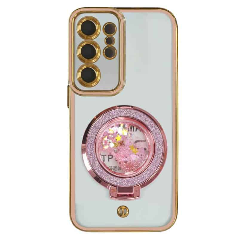 For Samsung Galaxy S24 S25 Ultra Plus Glitter Stand Case Shockproof Case Heavy Duty Protective Back Cover