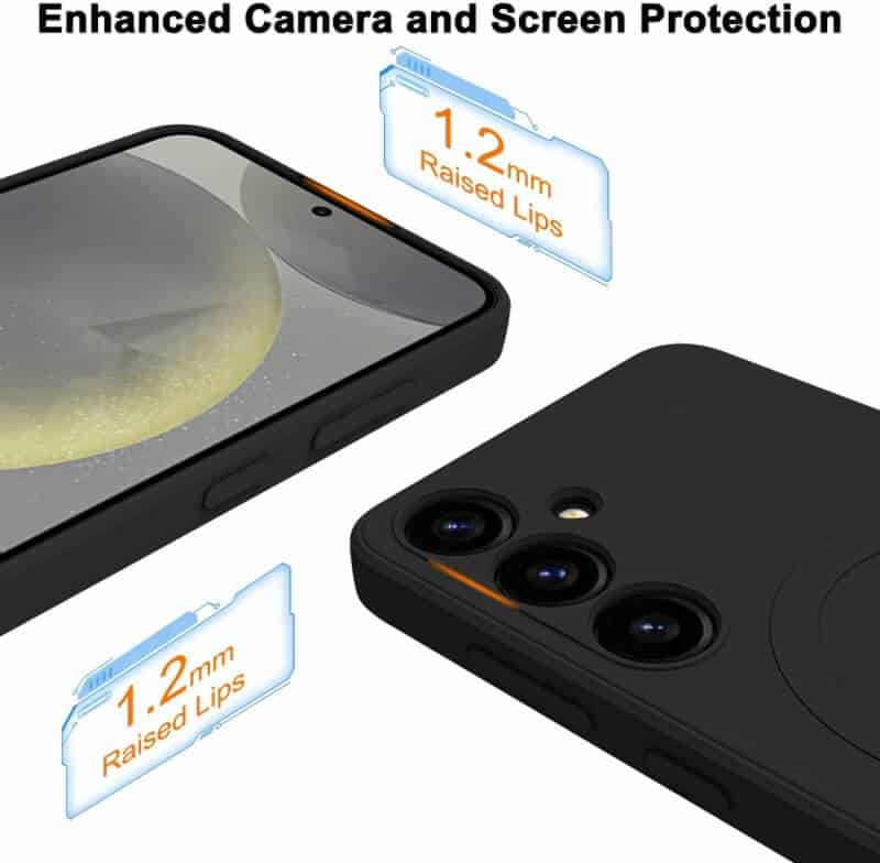 For Samsung Galaxy S24,S24FE, S24+ S24 Plus & S24 Ultra MagSafe Magnetic Silicone Silky Soft Touch Full Protective Anti Scratch Case Cover