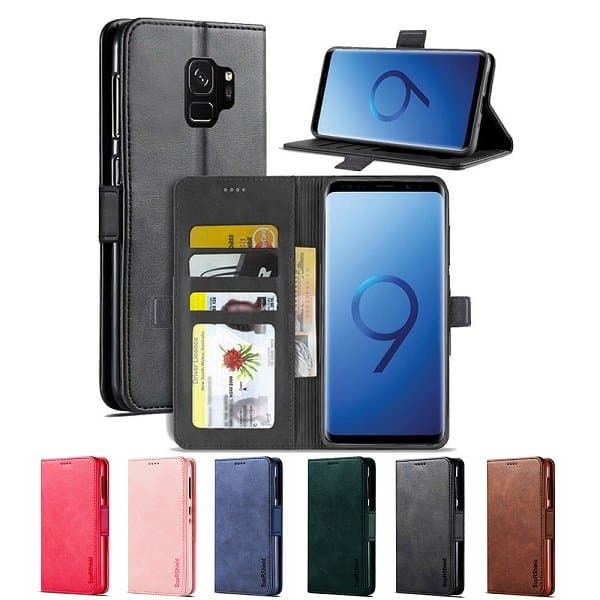 For Samsung Galaxy S9 Genuine SupRShield Wallet Leather Flip Stand Magnetic Case Cover
