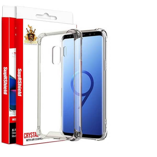 For Samsung Galaxy S9 SupRShield Clear Case Drop Cushion Heavy Duty Soft Gel Shockproof Cover (Transparent)