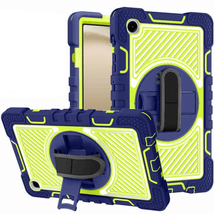 For Samsung Galaxy TAB A9+ X210 Rotatable Military Grade Case Shockproof Multi-Layer Protective Kickstand Cover