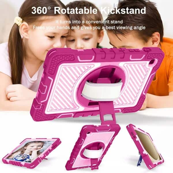 For Samsung Galaxy TAB A9+ X210 Rotatable Military Grade Case Shockproof Multi-Layer Protective Kickstand Cover