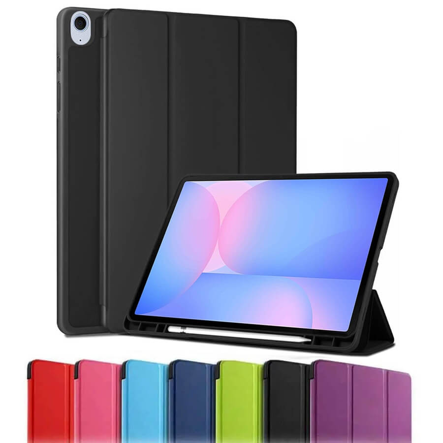 For Samsung Galaxy TAB S10FE+ With Pencil Holder Folio Smart Leather Magnetic Stand Case Cover