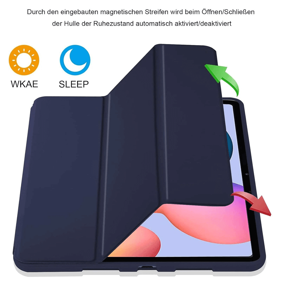For Samsung Galaxy TAB S10FE+ With Pencil Holder Folio Smart Leather Magnetic Stand Case Cover