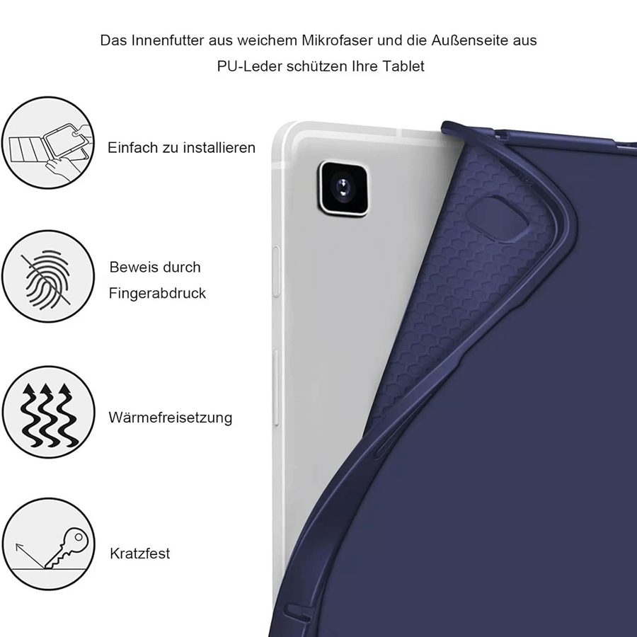 For Samsung Galaxy TAB S10FE+ With Pencil Holder Folio Smart Leather Magnetic Stand Case Cover