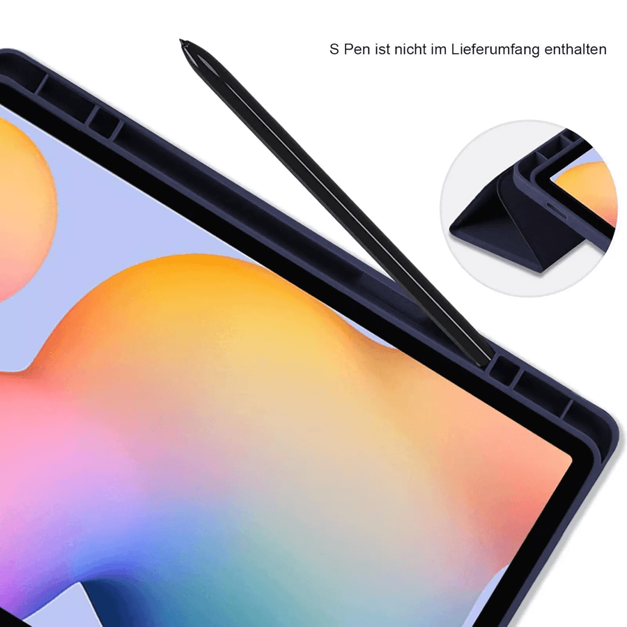 For Samsung Galaxy TAB S10FE+ With Pencil Holder Folio Smart Leather Magnetic Stand Case Cover