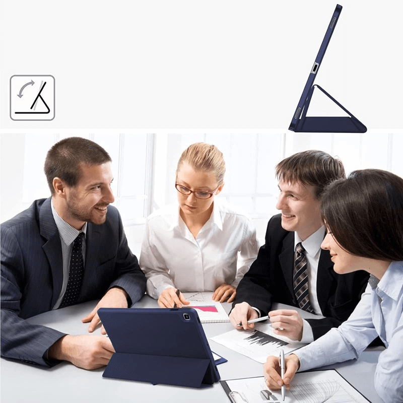 For Samsung Galaxy TAB S10FE+ With Pencil Holder Folio Smart Leather Magnetic Stand Case Cover