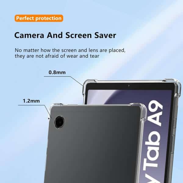 For Samsung Galaxy Tab A9 8.7 inch SM-X110X115 Heavy Duty Soft Clear Shockproof Case Cover