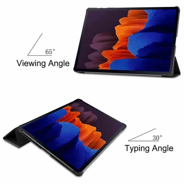 Buy Samsung Galaxy Tab S7 Plus Pencil Holder Case Leather Smart Stand Cover, Screen Protector, Heavy Duty Case, Cable and adapter.