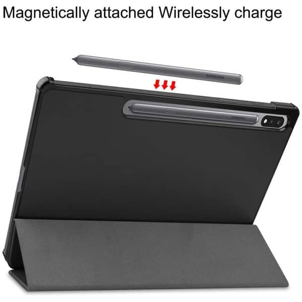 Buy Samsung Galaxy Tab S7 Plus Pencil Holder Case Leather Smart Stand Cover, Screen Protector, Heavy Duty Case, Cable and adapter.