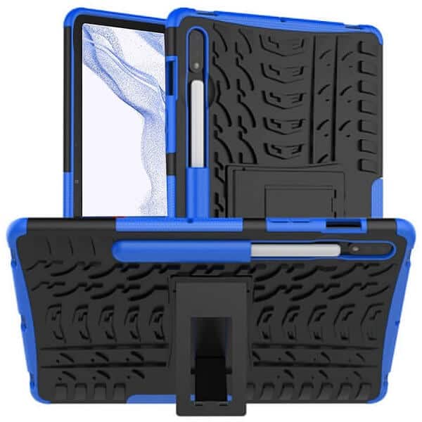 For Samsung Galaxy Tab S8 11.0 X700X706 Heavy Duty Tough Kickstand Strong Case Cover (Blue)