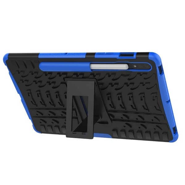 For Samsung Galaxy Tab S8 11.0 X700X706 Heavy Duty Tough Kickstand Strong Case Cover (Blue)