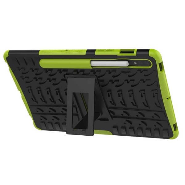 For Samsung Galaxy Tab S8 11.0 X700X706 Heavy Duty Tough Kickstand Strong Case Cover (Green)