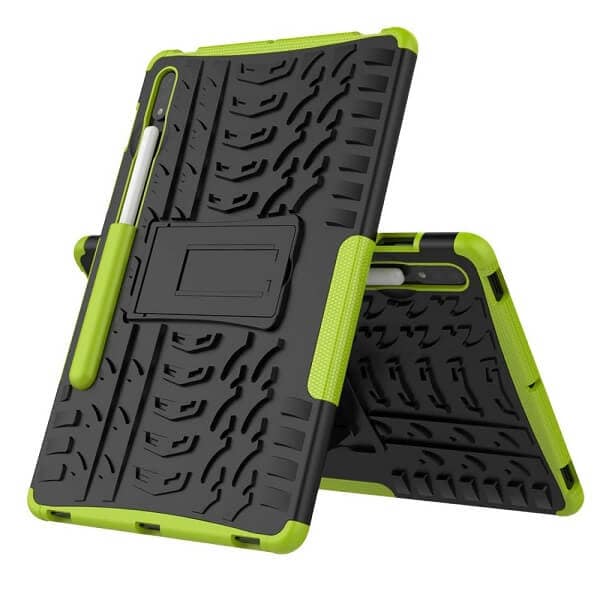 For Samsung Galaxy Tab S8 11.0 X700X706 Heavy Duty Tough Kickstand Strong Case Cover (Green)