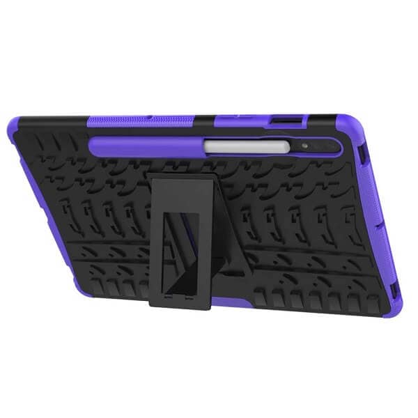 For Samsung Galaxy Tab S8 11.0 X700X706 Heavy Duty Tough Kickstand Strong Case Cover (Purple)