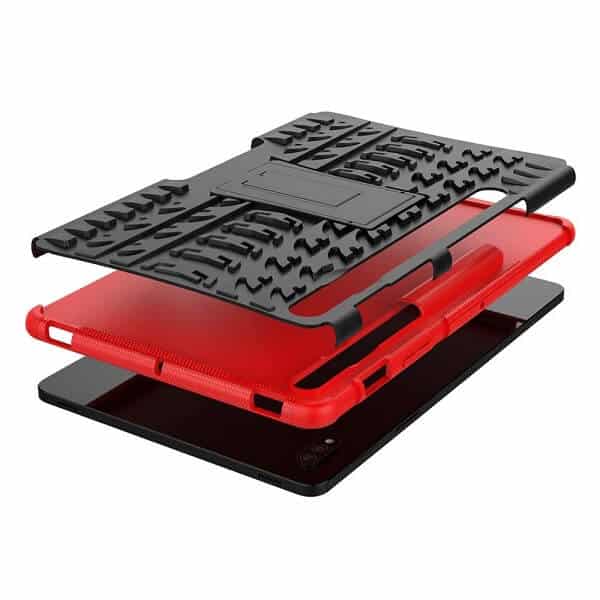 For Samsung Galaxy Tab S8 11.0 X700X706 Heavy Duty Tough Kickstand Strong Case Cover (Red)