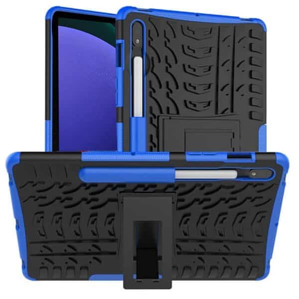 For Samsung Galaxy Tab S9 Heavy Duty Tough Kickstand Strong Case Cover (Blue)