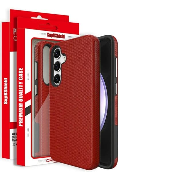 For Samsung Galaxy Triangle Shockproof Case Heavy Duty Rugged Bumper Anti Knock Phone Back Cover - Red (1)