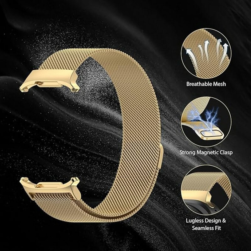 For Samsung Galaxy Watch Ultra 47mm Stainless Steel Adjustable Milanese Strap