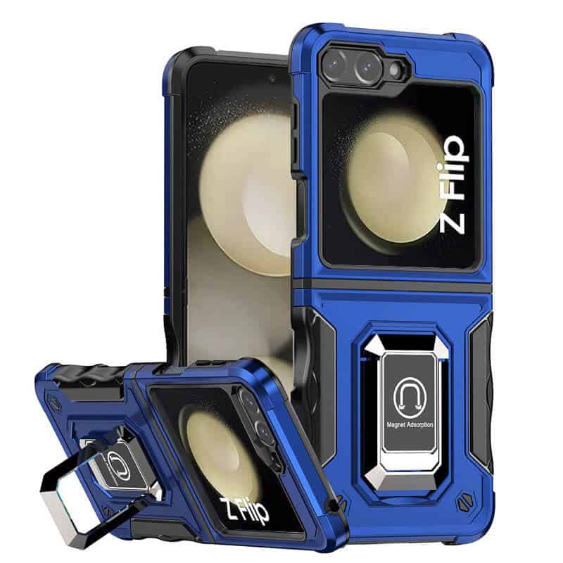 For Samsung Galaxy Z Flip 5 5G Magnetic Ring Rugged Shockproof Case Heavy Duty Protective Back Cover
