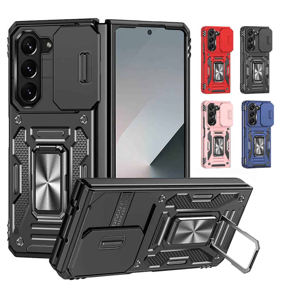 For Samsung Galaxy Z Fold 6 5G Magnetic Ring Rugged Shockproof Case Heavy Duty Protective Back Cover