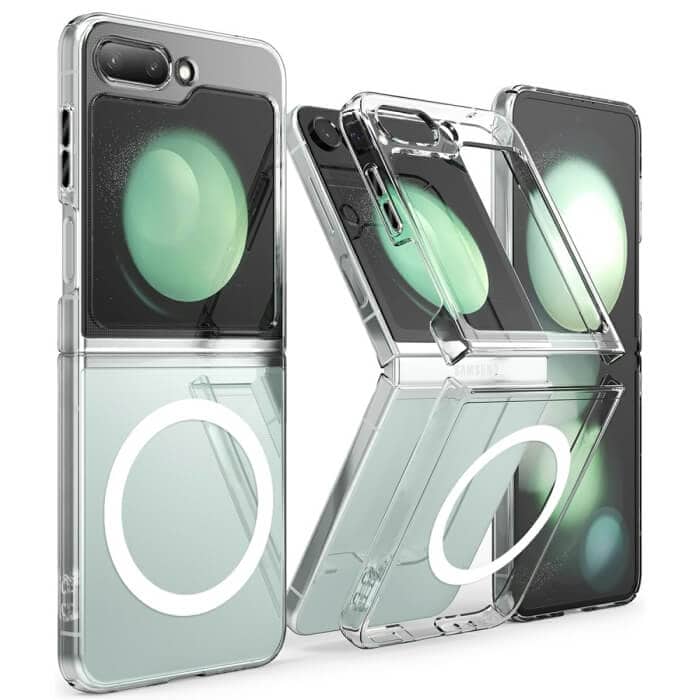 For Samsung Galaxy Z Flip 6 MagSafe Magnetic Case with HaloLock Shockproof Scratch Resistant Back Clear Protective Cover