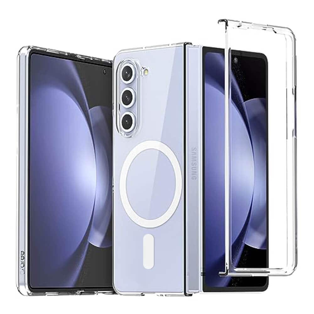 For Samsung Galaxy Z Fold 6 MagSafe Magnetic Case with HaloLock Shockproof Scratch Resistant Back Clear Protective Cover