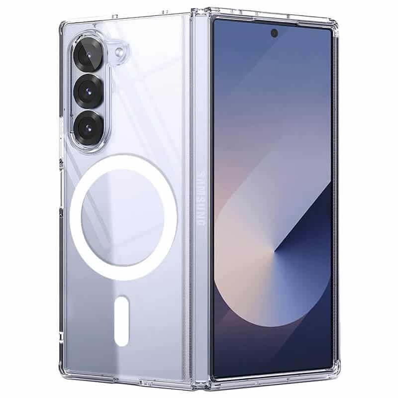 For Samsung Galaxy Z Fold7 MagSafe Magnetic Case with HaloLock Shockproof Scratch Resistant Back Clear Protective Cover
