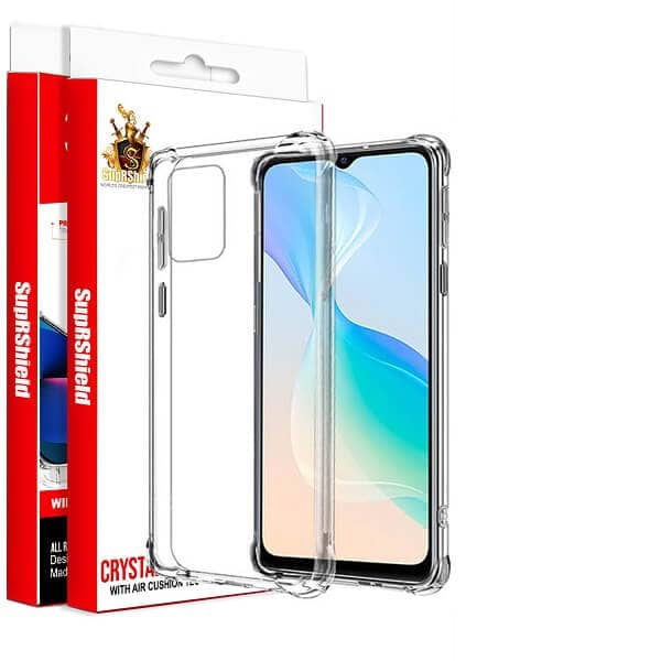 Vivo Y33S Clear Case Shockproof Tough Soft Gel Clear Transparent Air Cushion Cover (Transparent)