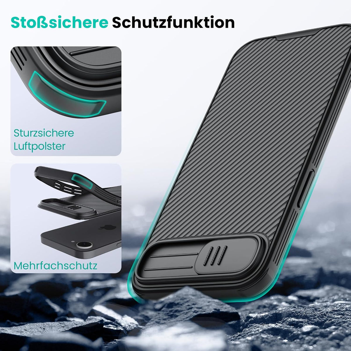 For Apple iPhone 7/8/SE 2020-2022 Nillkin Case, CamShield Series Shockproof Heavy Duty Protective Case With Slide Camera Cover