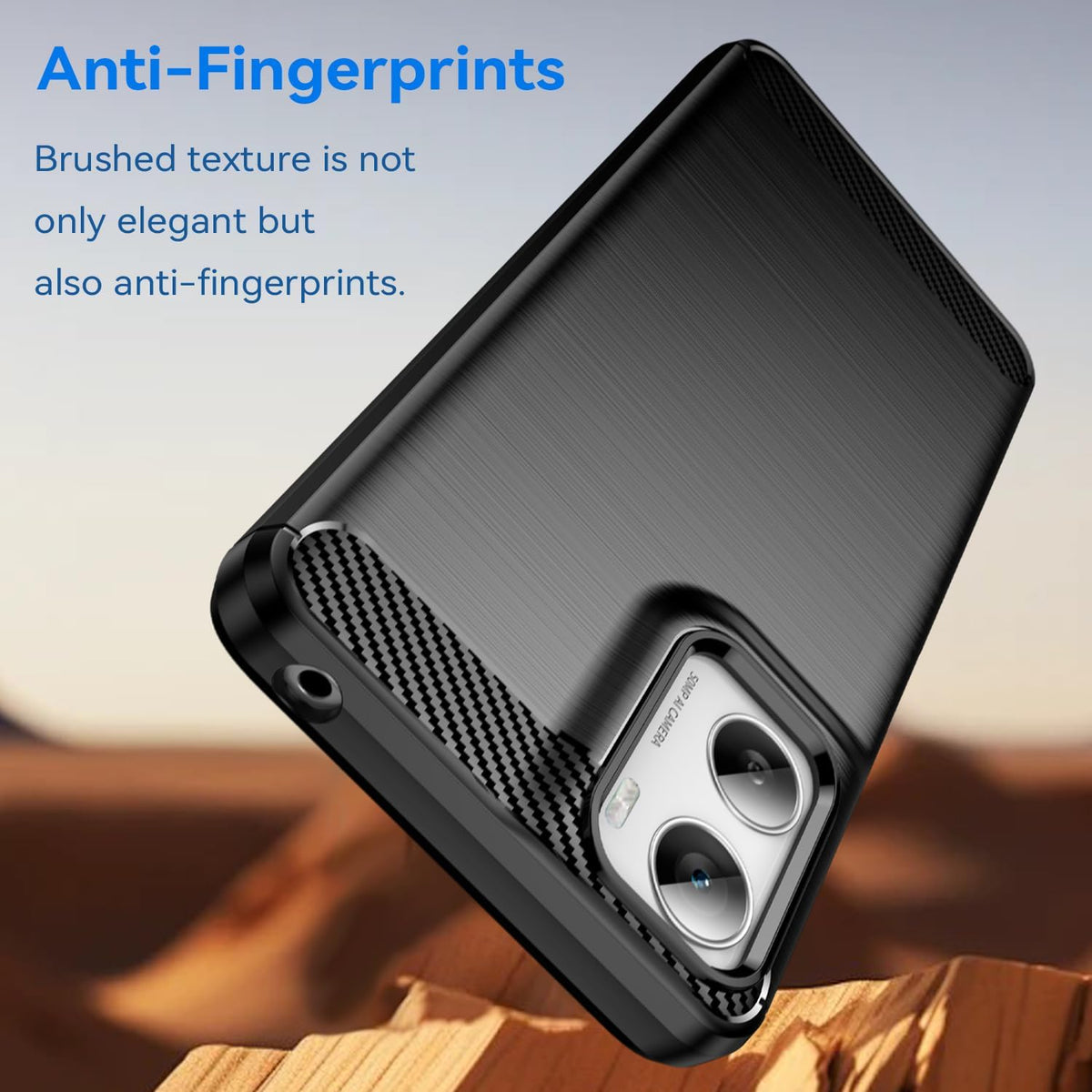 For Motorola Moto G06 SupRShield Case Shockproof Heavy Duty Rugged Anti Knock Back Cover (Black)
