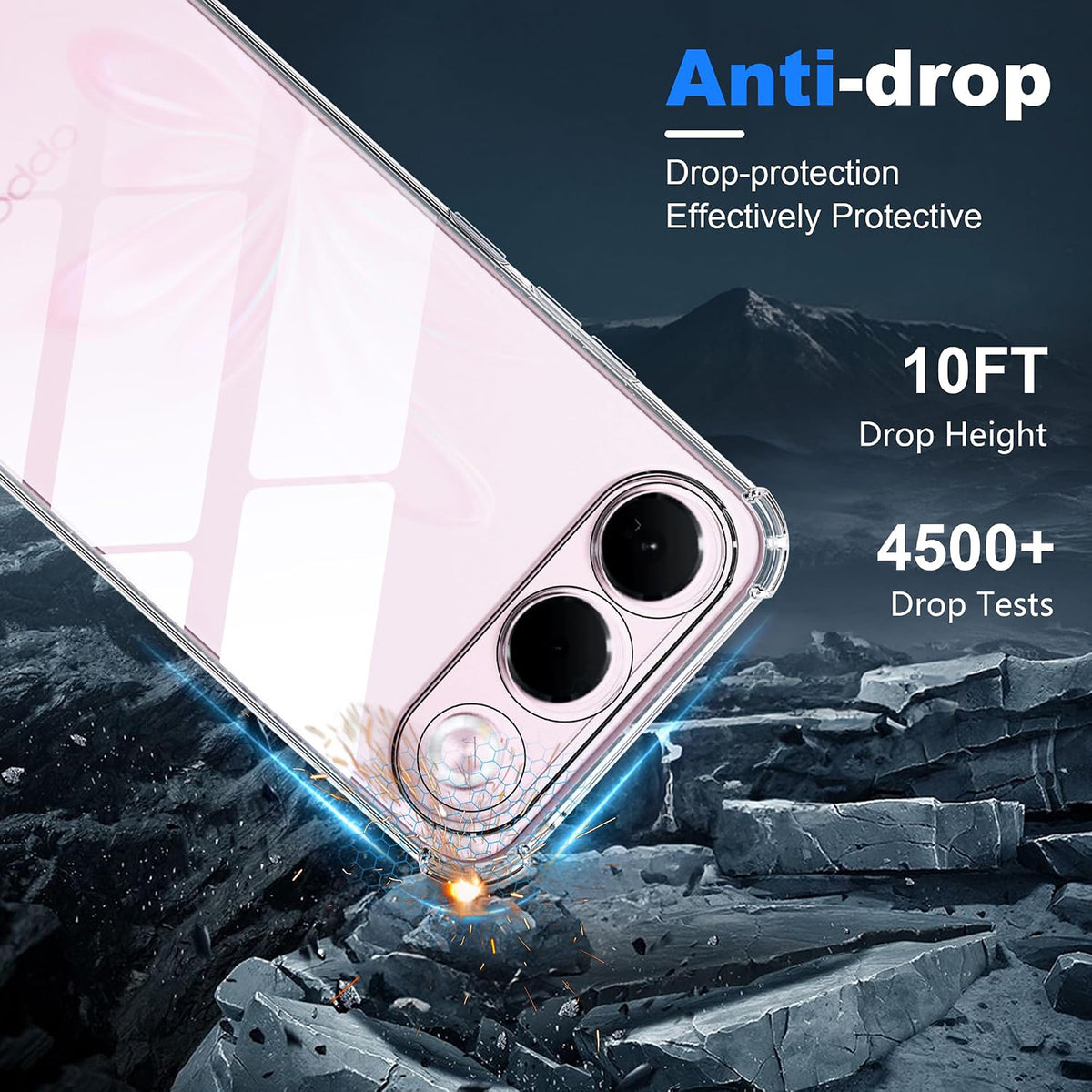 For Oppo A7 Pro 5G Clear Heavy Duty Shockproof Soft Gel Case Cover – Air Cushion Protection