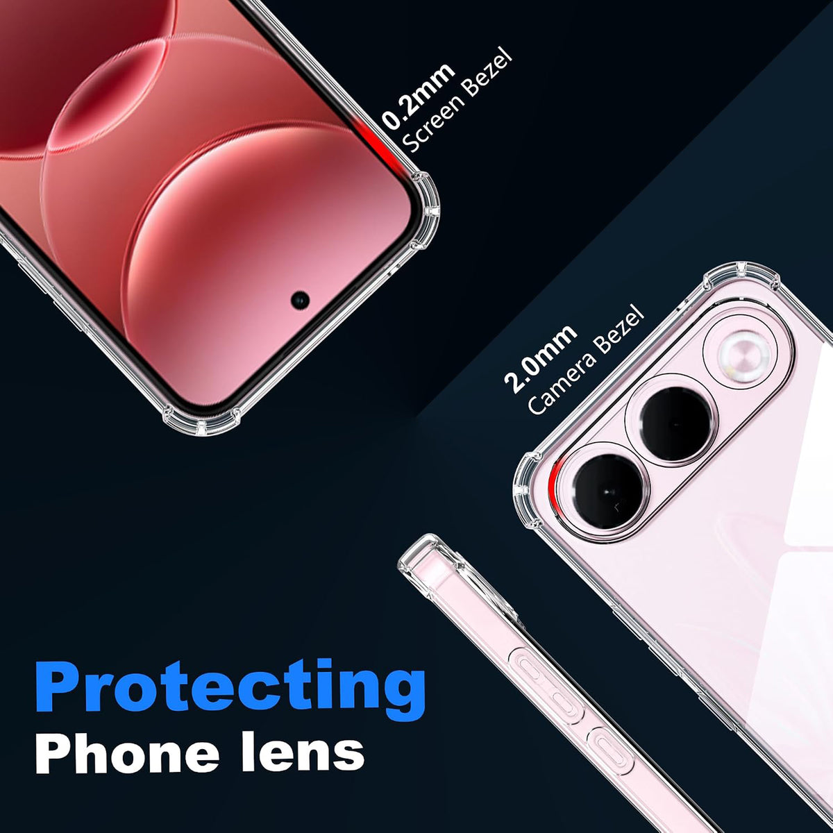 For Oppo A7 Pro 5G Clear Heavy Duty Shockproof Soft Gel Case Cover – Air Cushion Protection