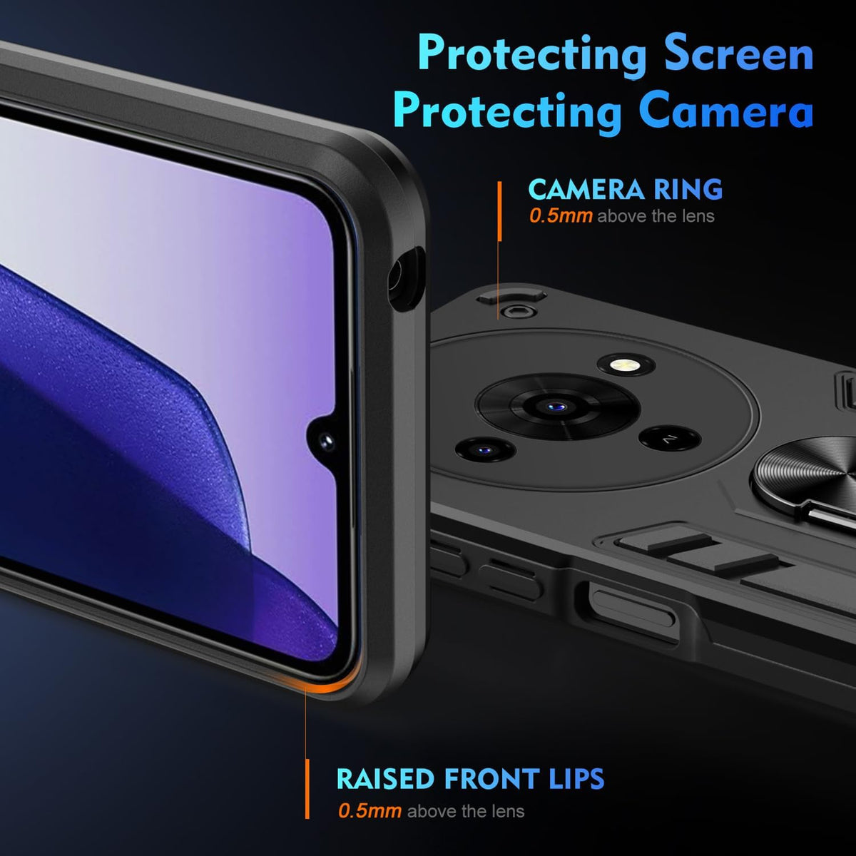 For Telstra T Pro 2 5G Magnetic Ring Rugged Shockproof Case Heavy Duty Protective Back Cover