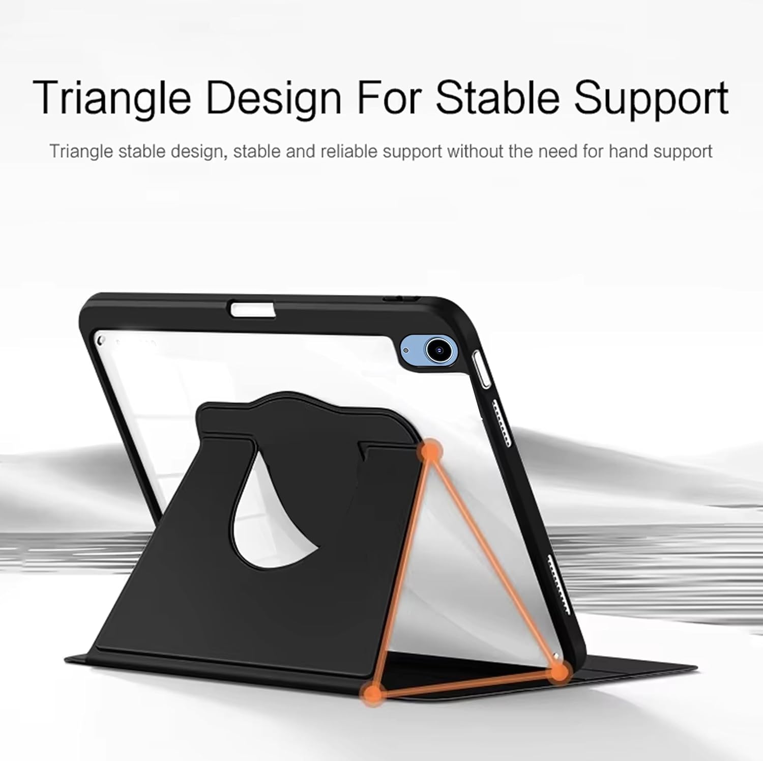 For Apple iPad 11th 10th Gen Case With Pencil Holder Rotaing Folio Leather Shockproof Stand Cover