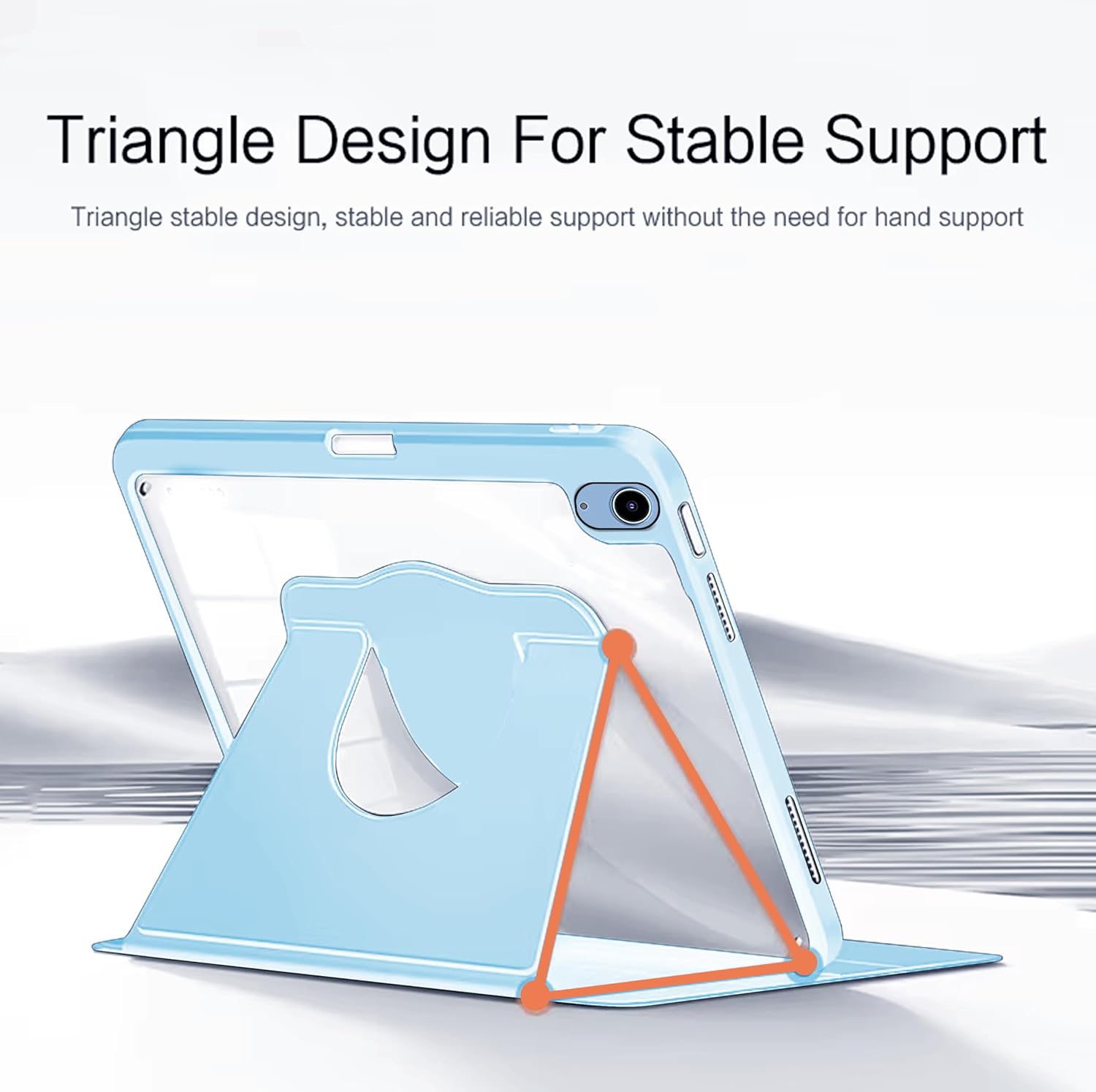 For Apple iPad 11th 10th Gen Case With Pencil Holder Rotaing Folio Leather Shockproof Stand Cover