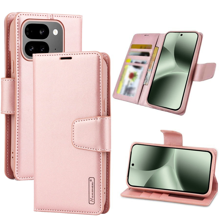 For Google Pixel 10a/10/10 Pro | Pixel 10 Pro XL | Pixel 10 Pro Fold Hanman Wallet Case Flip Leather Card Slots Magnetic Stand Cover