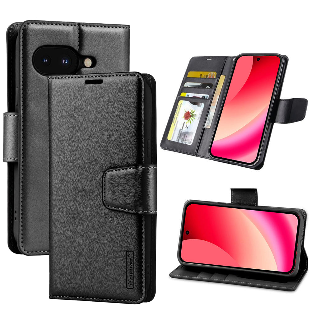 For Google Pixel 10a/10/10 Pro | Pixel 10 Pro XL | Pixel 10 Pro Fold Hanman Wallet Case Flip Leather Card Slots Magnetic Stand Cover