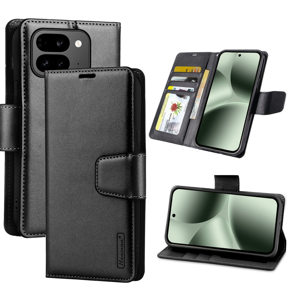 For Google Pixel 10a/10/10 Pro | Pixel 10 Pro XL | Pixel 10 Pro Fold Hanman Wallet Case Flip Leather Card Slots Magnetic Stand Cover
