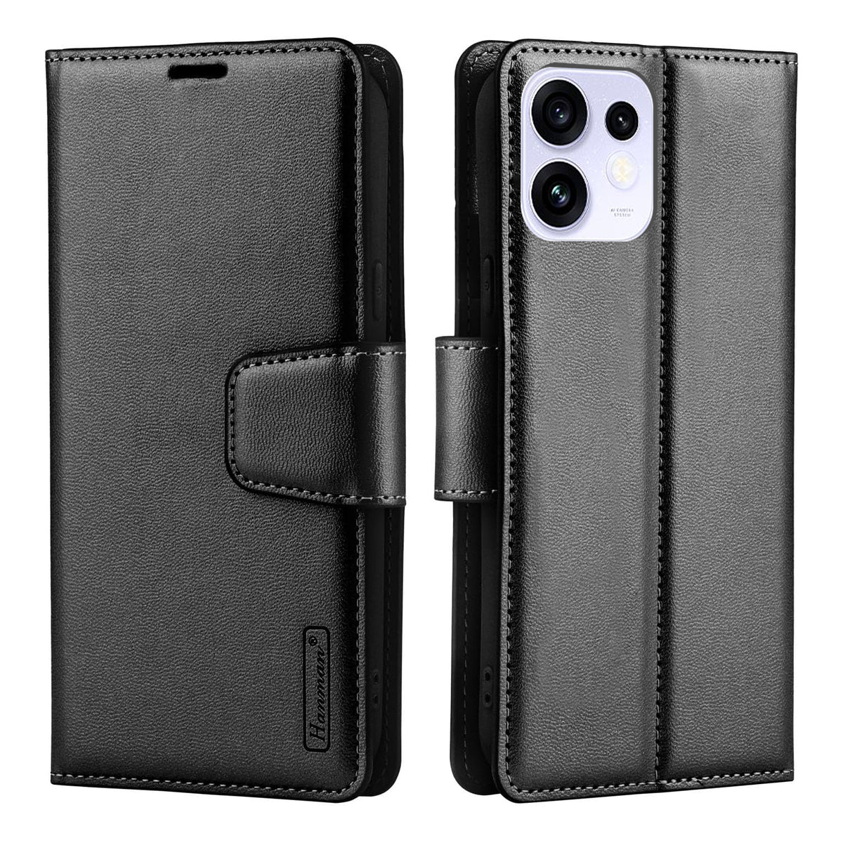 For Oppo Reno16 F Hanman Wallet Case – Magnetic Leather Flip Cover with Card Slots & Stand