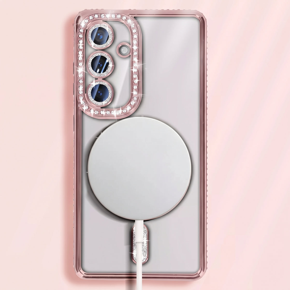 For Samsung Galaxy A17|A26|A27 MagSafe Magnetic Diamond Rhinestone Glitter Crystal Bling Shockproof Cover Case