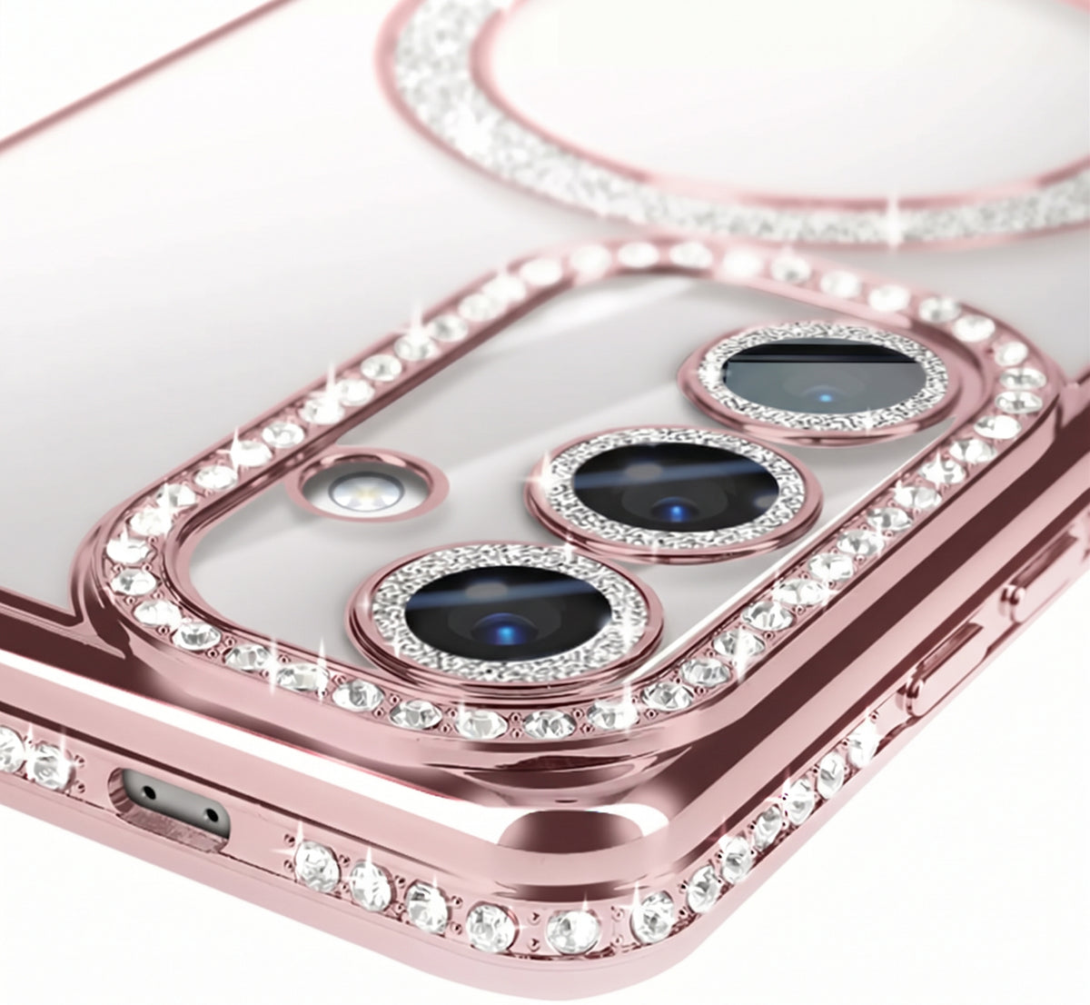 For Samsung Galaxy A17|A26|A27 MagSafe Magnetic Diamond Rhinestone Glitter Crystal Bling Shockproof Cover Case