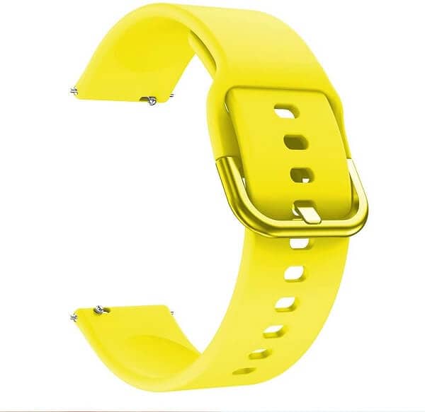 Garmin Venu 2 Plus /Venu SQ Silicone Wristband Adjustable Silicone Rubber Watch Replacement Band Kit (Yellow)