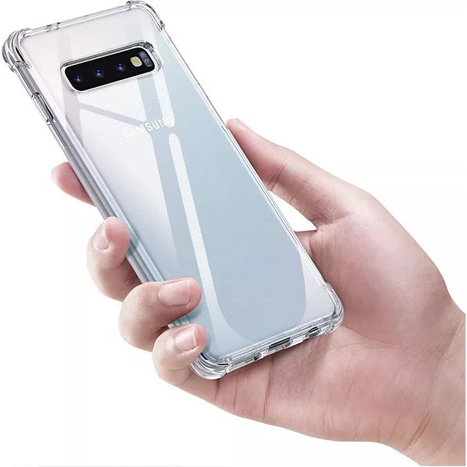 For Samsung Galaxy S10 | S10 5G | SupRShield Shockproof Tough Hard Gel Clear Transparent Anti knock Air Cushion Case Cover